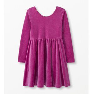 NWT Hanna Andersson Velour Super Soft Skater Dress - Mixed Berry - Size 5